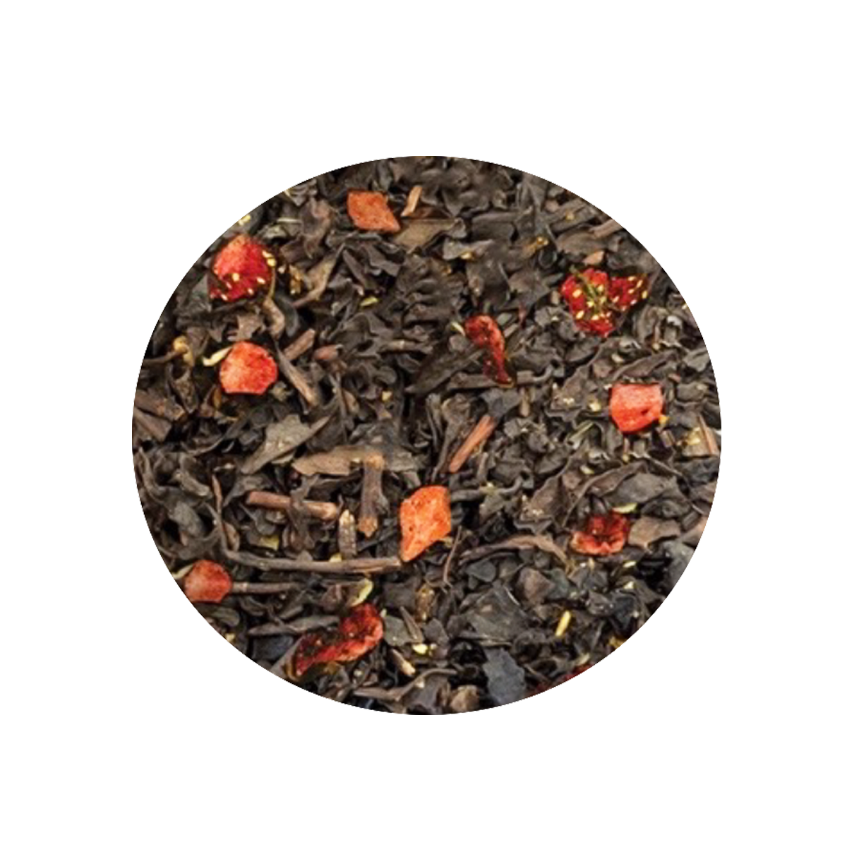Black Tea and Strawberry. الشاي الأسود والفراولة.