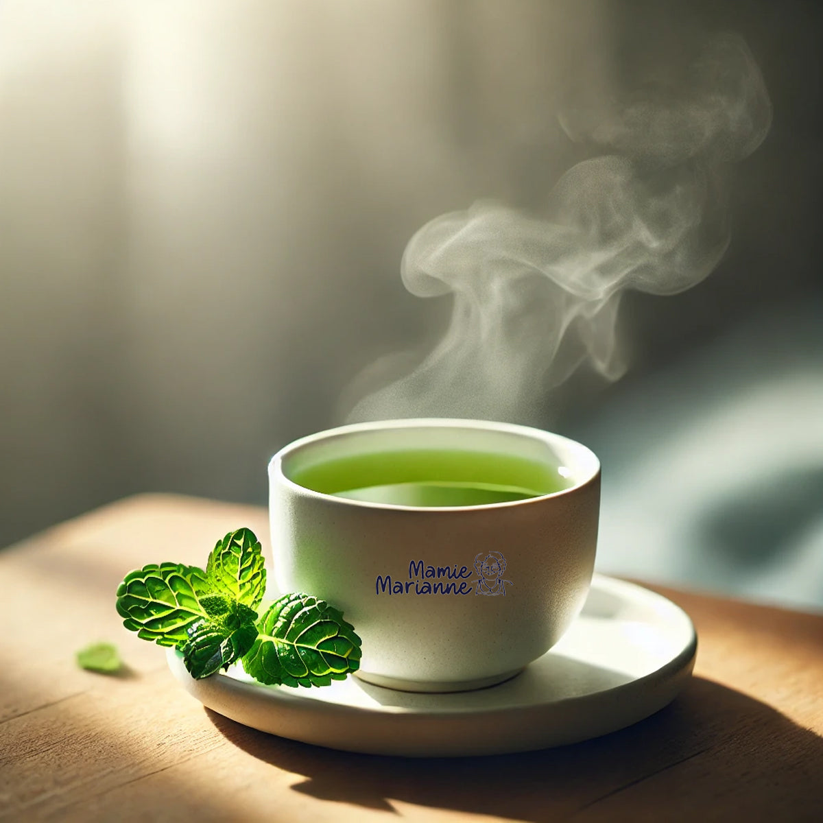 Green Tea and Mint. مامي ماريان - الشاي الأخضر والنعناع.