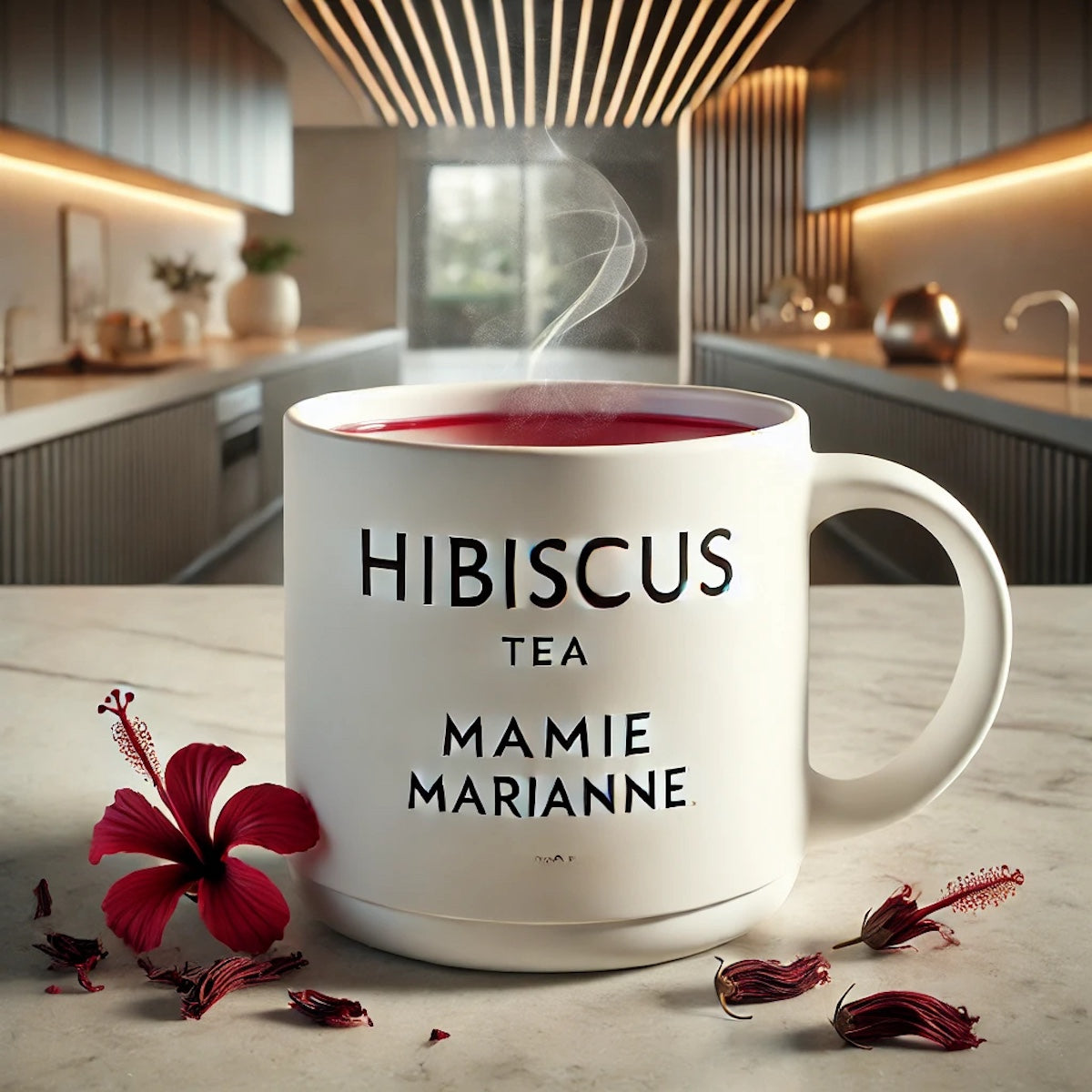 Herbal Tea Hibiscus Flower. مامي ماريان - شاي أعشاب زهرة الكركديه.