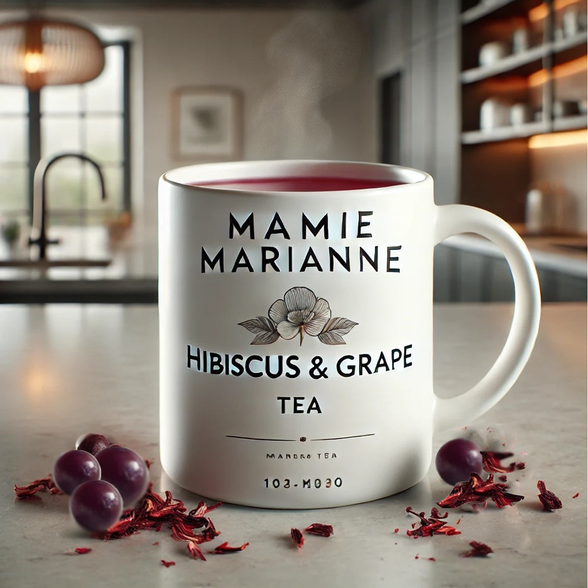 Herbal Tea Hibiscus Flower and Grape مامي ماريان - زهرة الكركديه والعنب