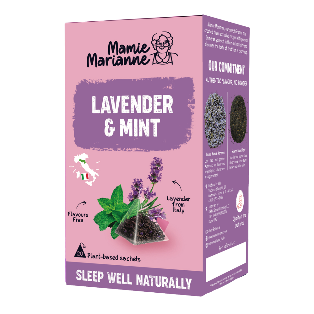 Herbal Tea Lavender and Mint. مامي ماريان - شاي الأعشاب باللافندر والنعناع.