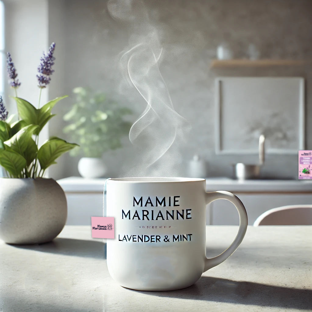 Herbal Tea Lavender and Mint. مامي ماريان - شاي الأعشاب باللافندر والنعناع.