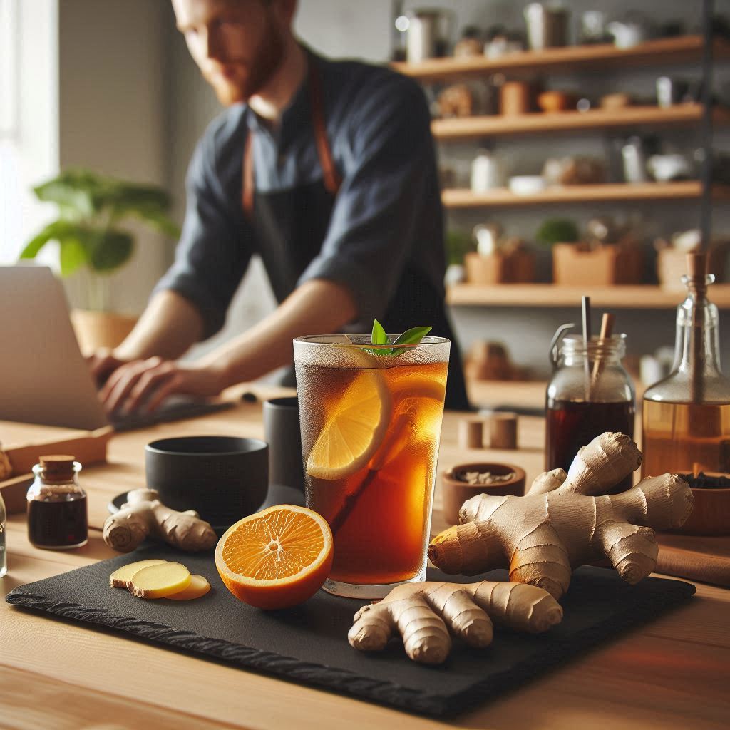 Black Tea Ginger, Orange and Lemon. الشاي الأسود بالزنجبيل والبرتقال والليمون.
