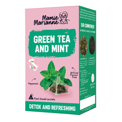 Green Tea and Mint.  مامي ماريان - الشاي الأخضر والنعناع.
